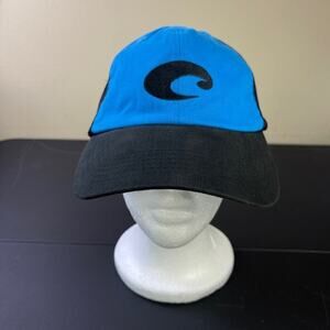 Costa Del Mar Fitted Stretch Trucker Hat Black Costa Blue HA 34CB One Size